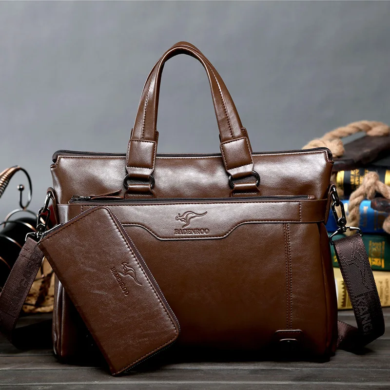 Роскошный мужской портфель из искусственной