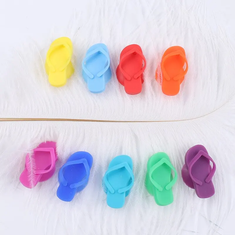 Slippers Pattern Silicone Wine Glass 9Pcs/Set Premium Durable Drink Marker For Drinks Cups Beverage Glasses Wine Glass