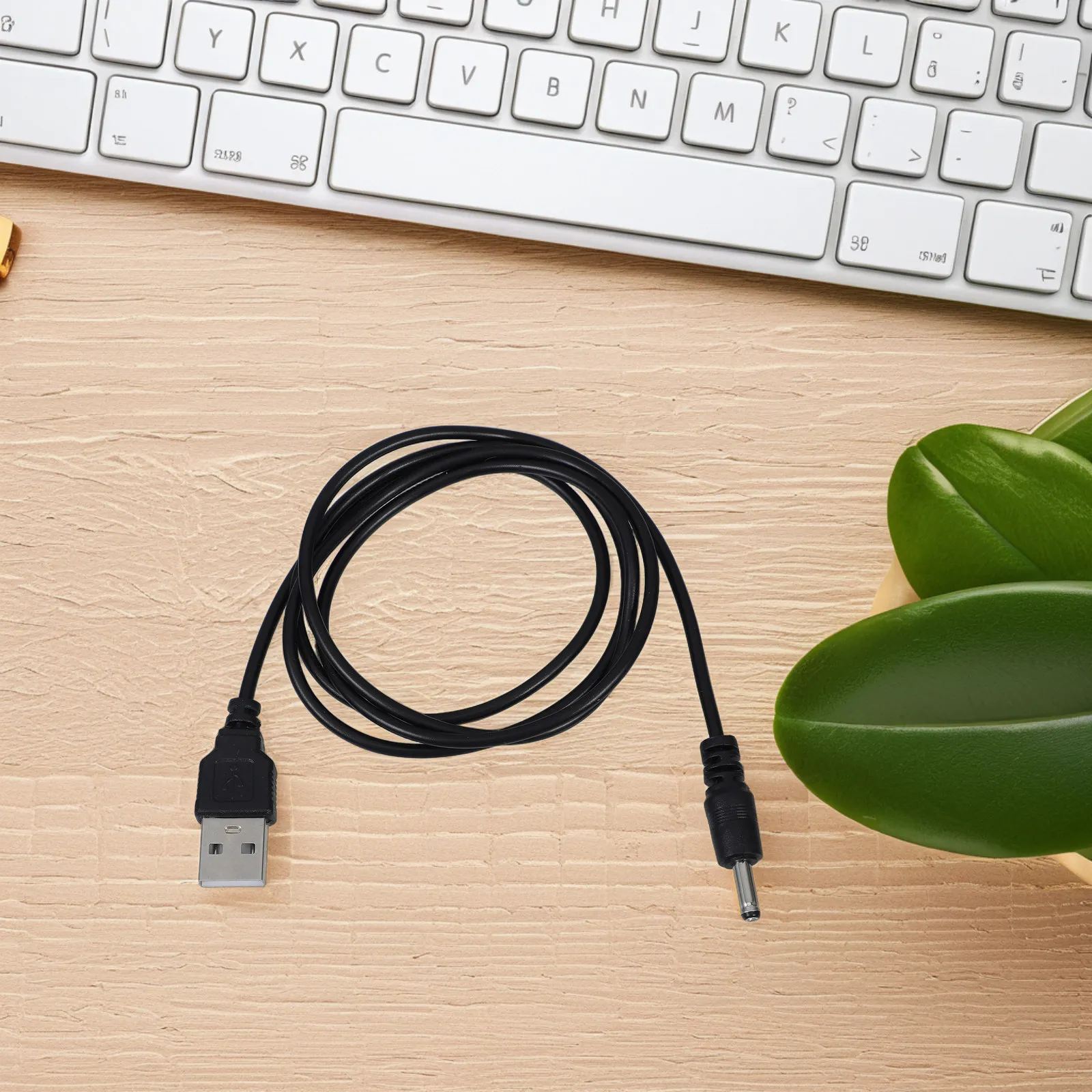 2Pcs USB to Dc 5V 스피커용 전원 케이블 고속 충전 코드 USB 램프 팬용 범용 어댑터 미니 스피커 블랙