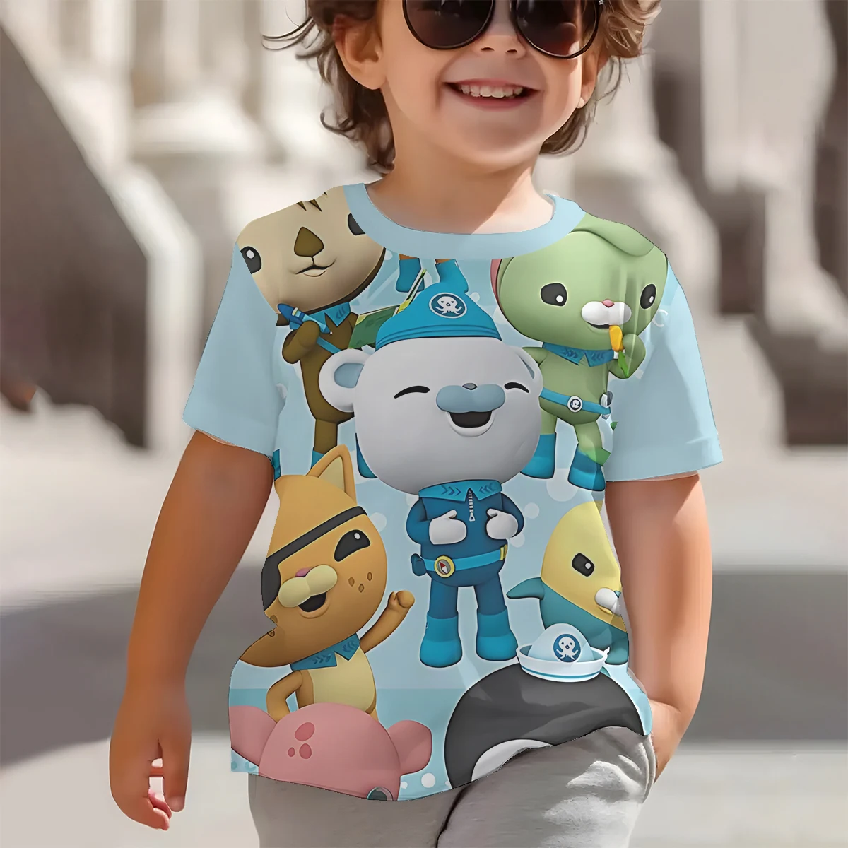 3D Print Cartoon O-octonauts Baby Clothing 5 to 14 Years Male Outdoor Clothes for Children Boy Girl Child T-Shirt Top Shirts 5