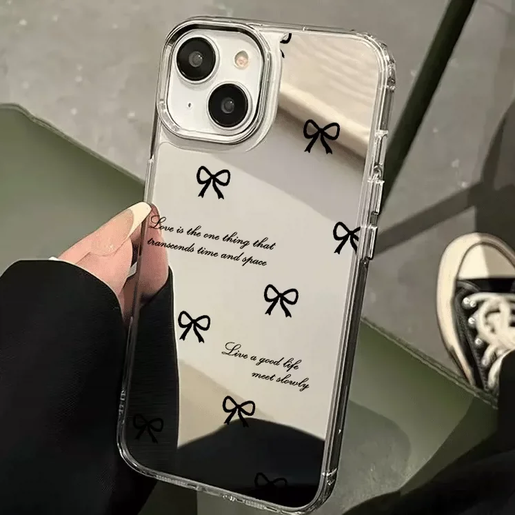 Elegant Mirror Bowknot Phone Case Cover