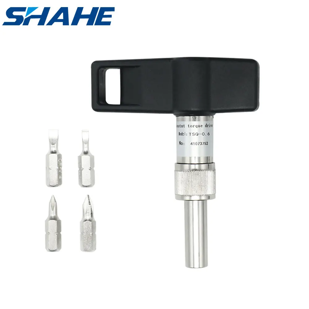 

SHAHE TSQ Fixed Torque Screwdriver Adjustable Torque Screwdriver with 4 Pieces Batch Head Torque Meter Hand Tools