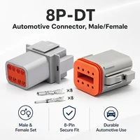 DT06-8S & DT04-8P 8-Pin Deutsch Type DT Series Waterproof Connector - Heavy Duty Automotive Plug for Truck Wire Harness 1