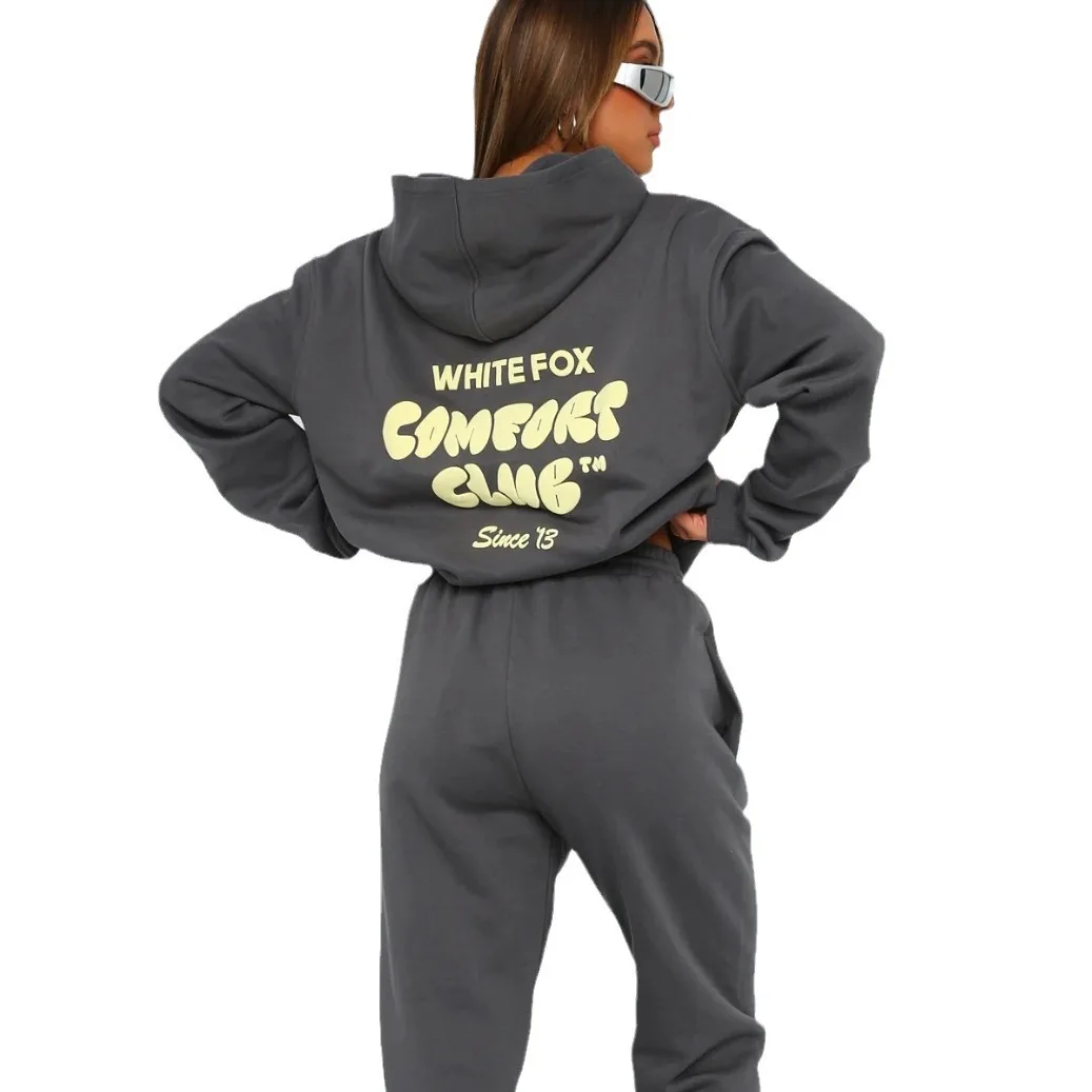 

Conjunto de Sudadera con capucha de manga larga para mujer, Jersey deportivo de moda, Primavera, otoño e invierno, nuevo