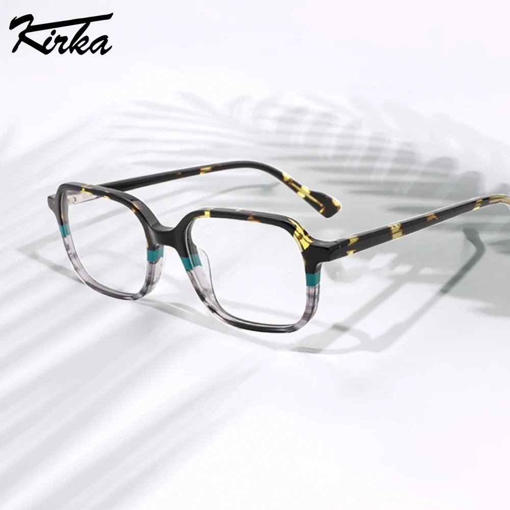 Kirka Blue Light Blocking Glasses Kids Frames Clear Lenses Tortoise with Crystal Pattern Boy and Girls Eyeglasses Frames WK3013