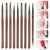 9pcs UV Gel Nail Brush DIY Painting Liner Pen Manicure Acrylic Drawing Brushes Nail Art Design Nails Tip Display Painting Tools 1