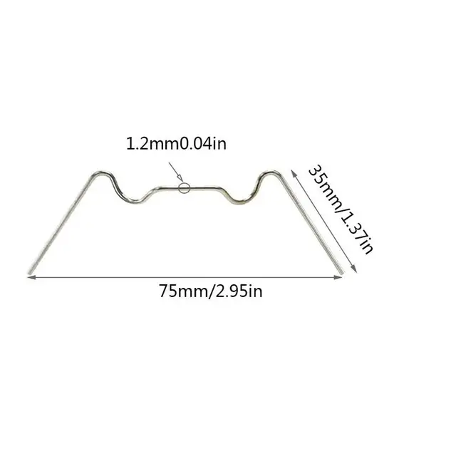 100/200Db 1,2 Mm -Es Üvegezett Klipek Acél W Típusú Rugós Huzalklipek Erős Tartó Bilincsek Nem Könnyű Deformálódni Az Üvegházhatású Bilincs Szerelvények - Image 6