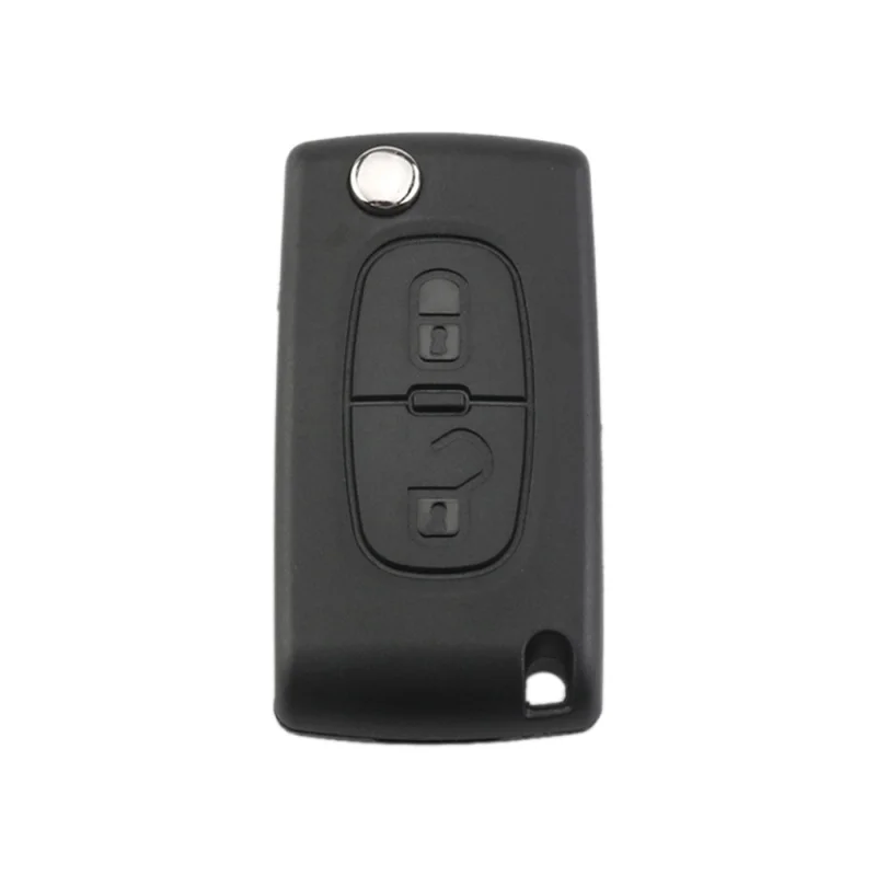 DUDELY 2 Buttons Folding Car Key for Peugeot 308 207 307 3008 5008 807 Expert Partner Citroen C3 Picasso C-Crosser C2 C3 C4 C8