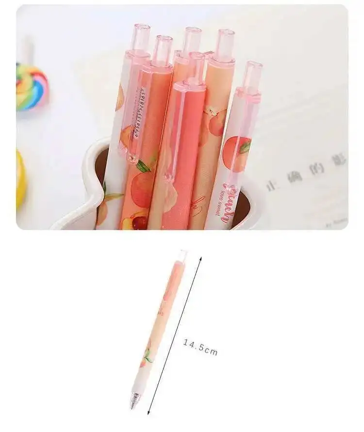 1-teiliger Lytwtw's Gel-Stift, kreativer Pfirsich, Bonbonfarben, Presse, Büro, Geschenk, Schulbedarf, Schreibwaren, Kawaii, lustige Stifte – Detail 14