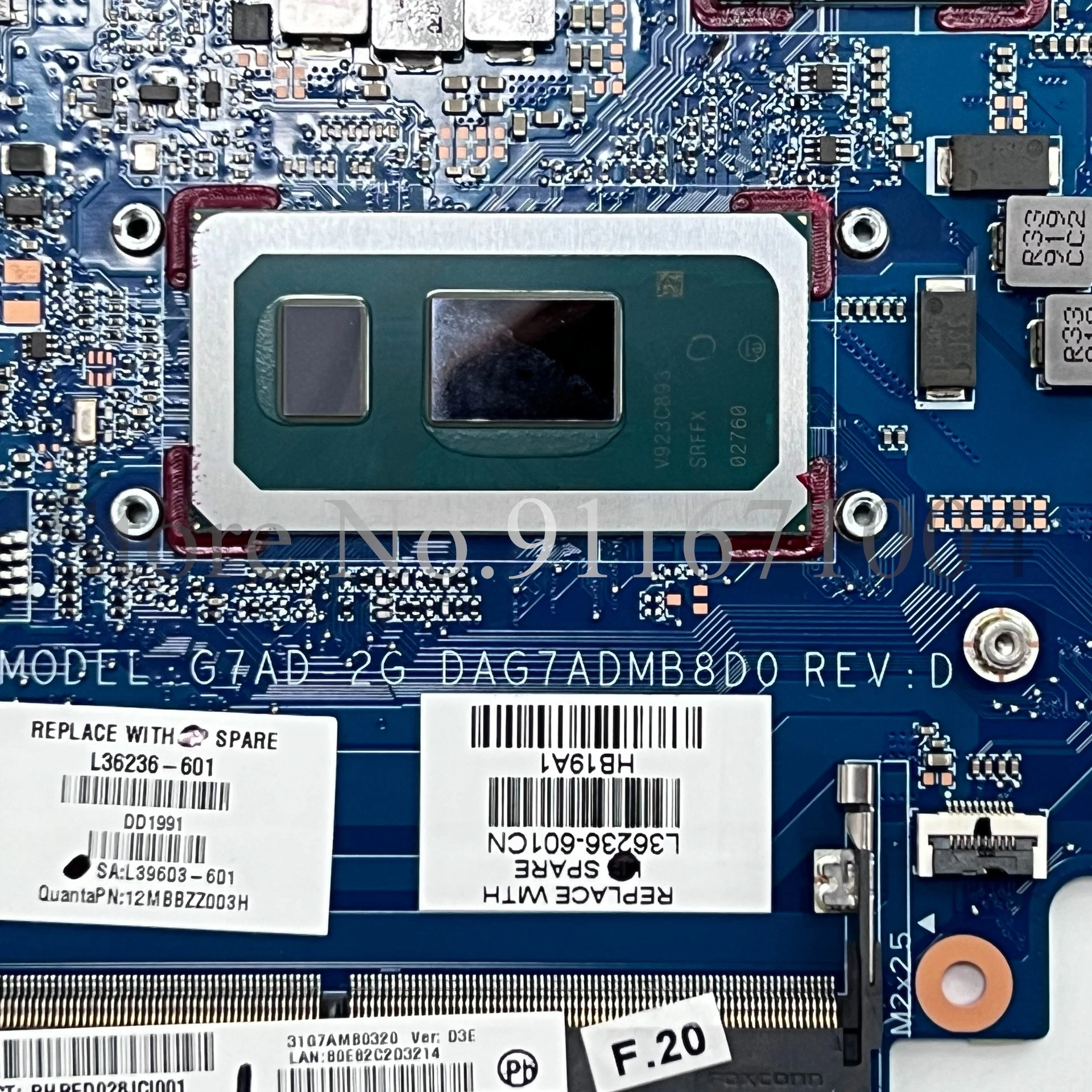DAG7ADMB8D0 G7AD-2G L36236-601 For HP Pavilion 14-CE TPN