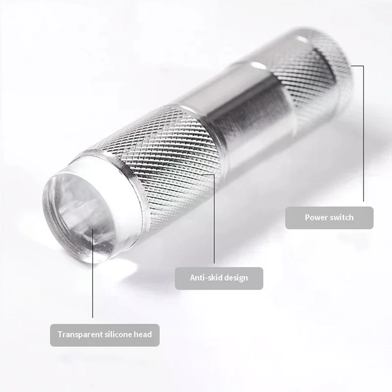 네일 램프 미니 UV 휴대용 실리콘 LED 램프 네일 플래시라이트 네일 스탬퍼 빠른 건조 램프 실리콘 핸드헬드 LED 매니큐어 램프