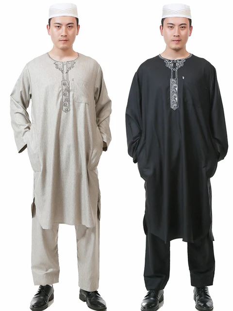طقم ثوب عربي بنجلاديش عدد 2 قطعة ملابس إسلامية رجالية باكستاني عربية قميس  قفطان هومبر الجلابة أوم كورتا - AliExpress