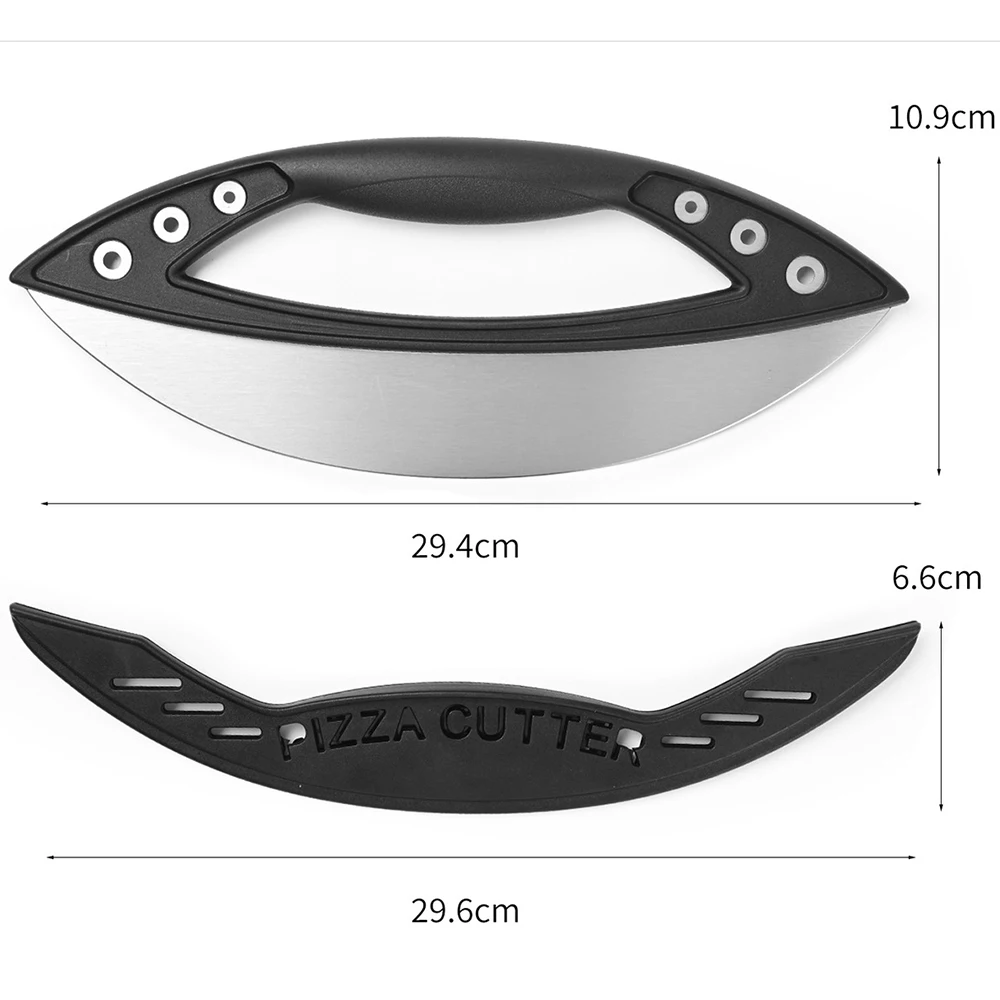 SHANGPEIXUAN Stainless Steel Pizza Cutter Dough Cutter Sharp Pizza Slicer Knife With Plastic Ergonomic Handle Tools