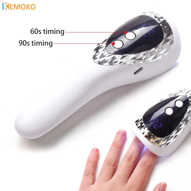 

Portable Handheld UV Led Lamp For Nails Drying Rechargeable Nail Dryer Curing Gel Polish With Display Manicure Salon Machine