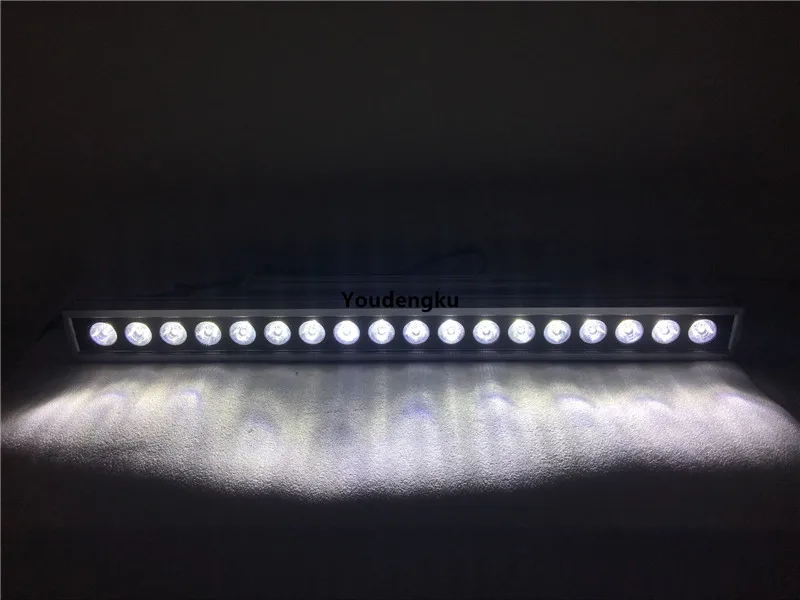 2 pieces DMX control Outdoor building illumination 18x10w rgbw LED wall wash bar