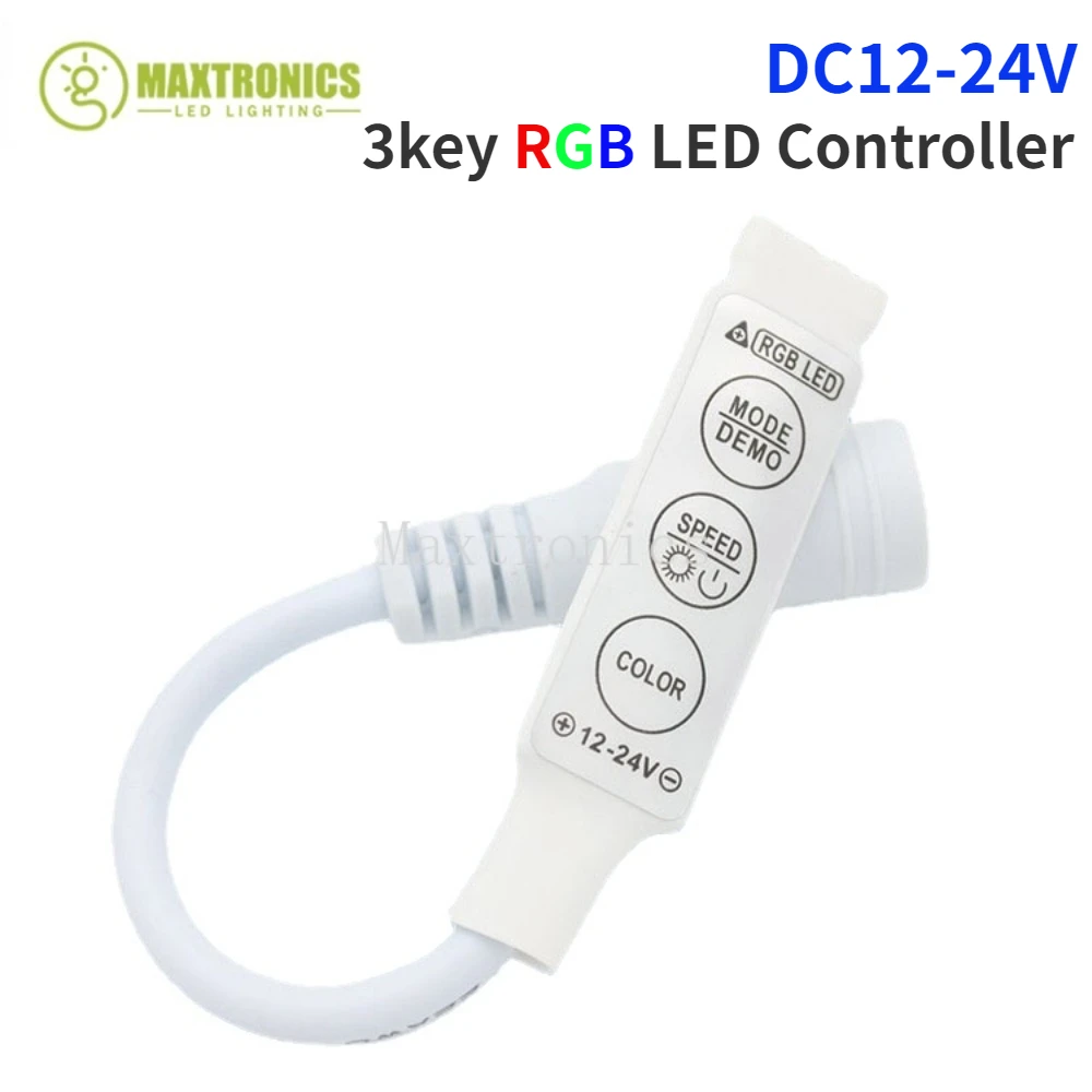 Controlador LED Con Mando A Distancia - Regulador De Luz RGB Para Tiras LED De 12V/24V