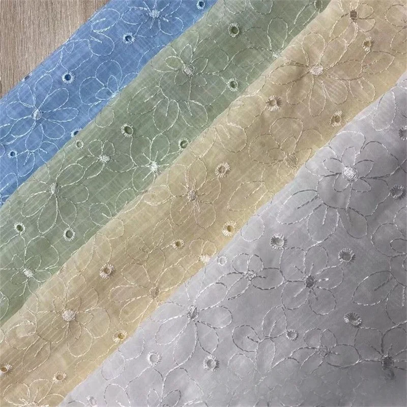 수 놓은 꽃 무늬 쉬폰 원단 봄 여름 패션 탑 드레스를위한 새로운 스타일 Cheongsam Hanfu 아동 의류 액세서리