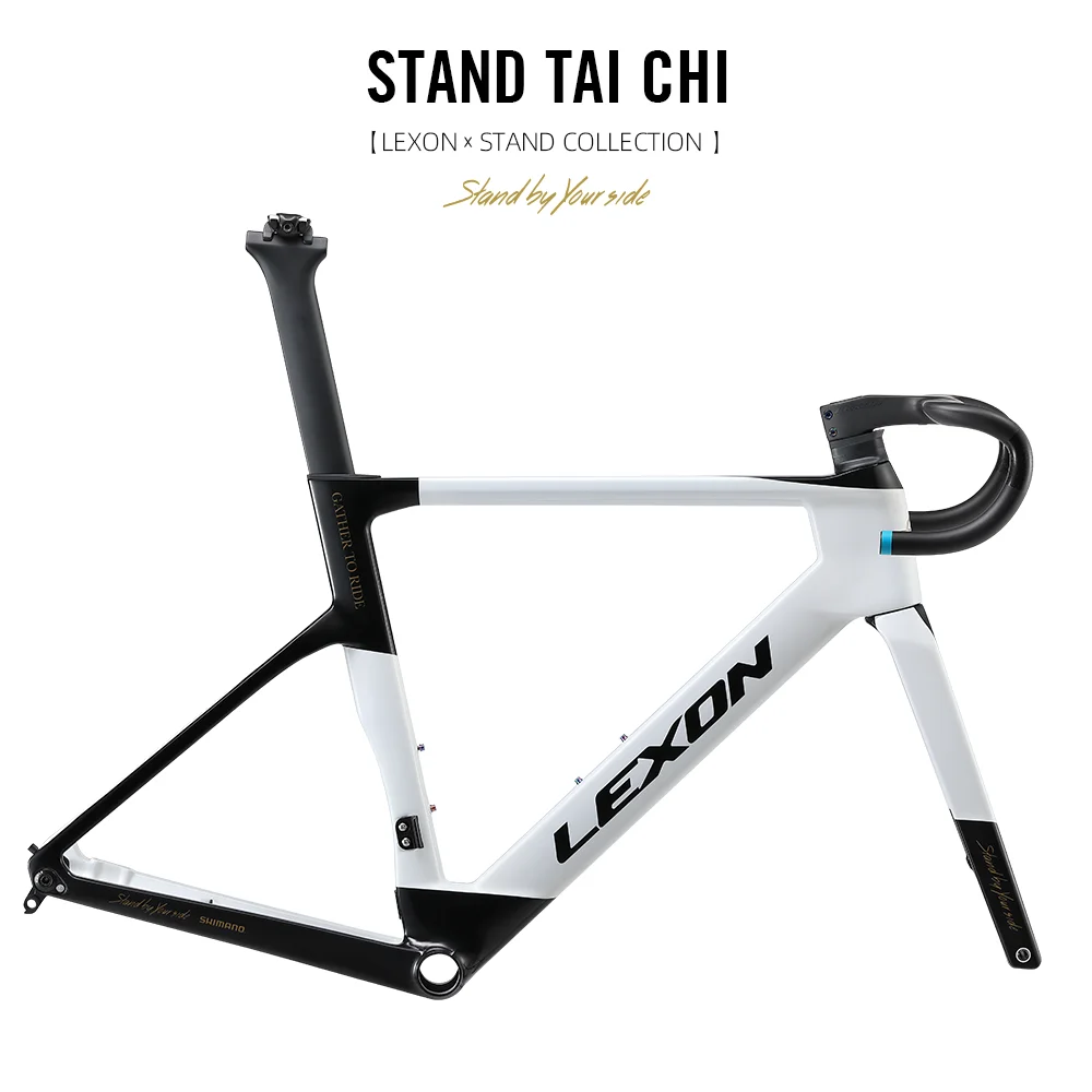 2022 Lexon Stand Carbon Road Frame Full Inner Cable Road Bicycle Framesets 142MM T1000 Disk