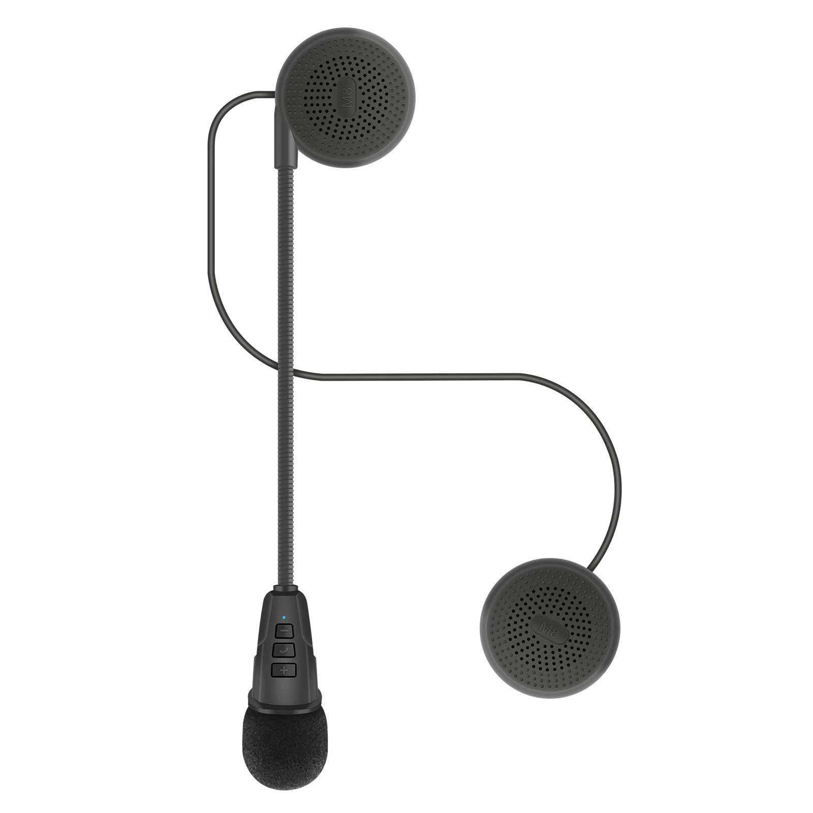 Motorcycle Intercom Helmet Interphone Headset Wireless Handsfree Call Kit Stereo Headphone Music Player Speaker Rechargeable