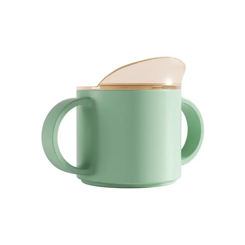 Baby Feeding Cups Kid Learning Drinking Cup with Double Handle Flip Lid Leakproof Infants Water Cups Bottle BPA Free with Lid drinking cup water cup feeding cup