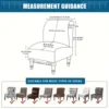 1Pc Armless Accent Chair Cover Slipcover, Slipper Chair Stretch Spandex Removable For Armless Chair Furniture Protector For Livi 5