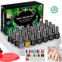 Nail Polish Set Color Nail Gel Polish Kit Semi Permanent Soak Off Gel UV LED Varnishes Base Top Coat DIY Nail Art Gel Polish Kit 1