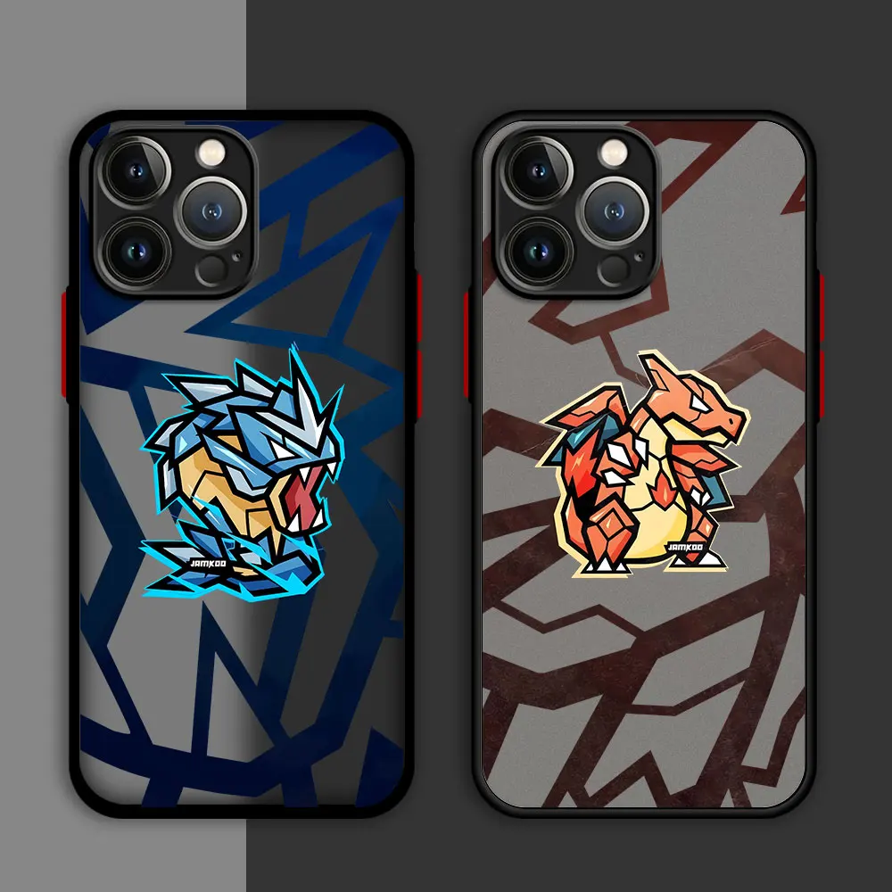 Custodia Per Apple Iphone 11 13 15 14 Pro Max 12 Mini 7 8 Plus Xr X Xs Se 6 6S Cover Per Telefono In Silicone Matte Funda Retro Anime Pokemon