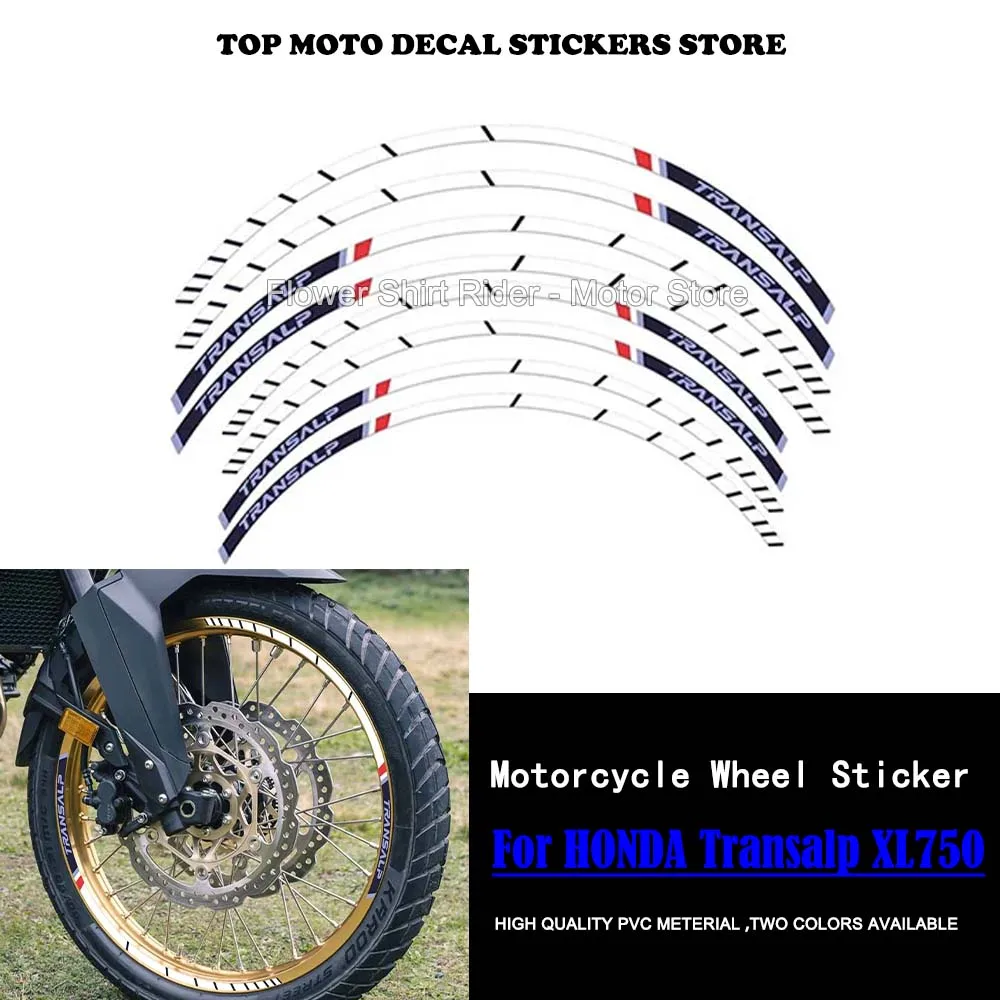 Motorcycle Wheel Sticker Waterproof Hub Decal Rim Stripe Tape for HONDA Transalp XL750 2023 new high quality 20 pcs motorcycle wheel sticker waterproof reflectives rim sticker decorative decal for honda vfr800f