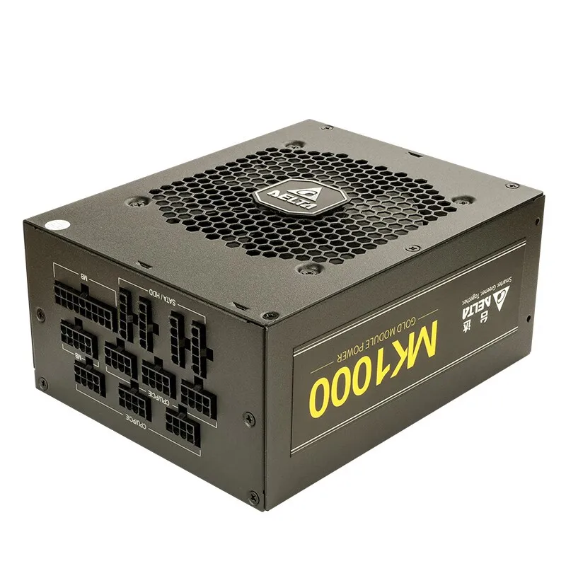 델타(델타) 정격 1000W 전원 공급 장치 Mk1000 금메달 완전 모듈식 컴퓨터 전원 공급 장치(80Plus 금메달/저소음/단일 12V 출력/전압 범위 전체)
