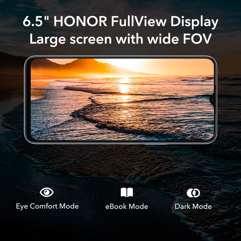 글로벌 버전 HONOR X6 스마트폰 6.5인치 디스플레이 5000mAh 대용량 배터리 50MP 트리플 카메라 과급 핸드폰