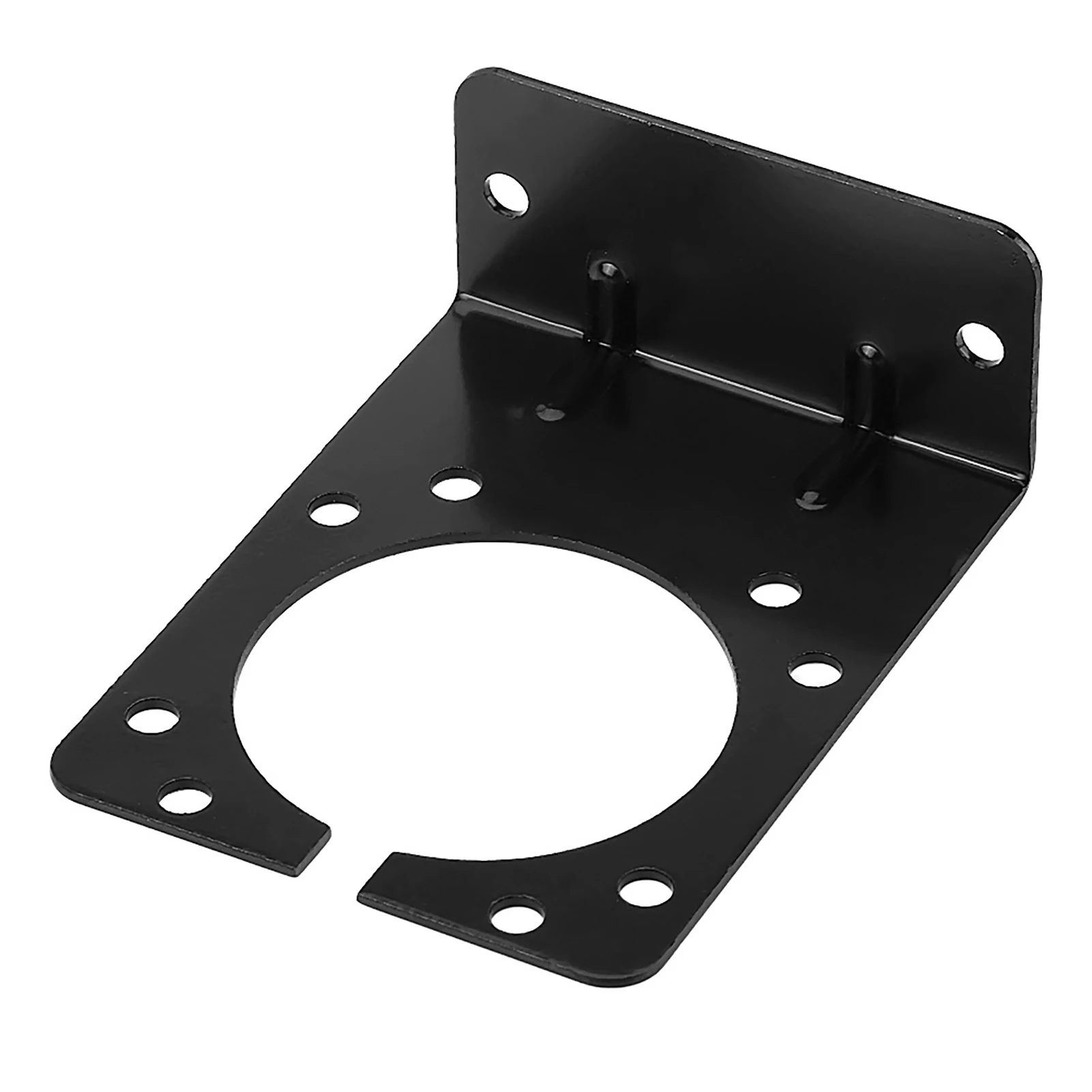 Black Metal Mounting Bracket Holder for 7 Pin Caravan Towing Trailer Connector Plug Socket trailer plug socket trailer plug holder