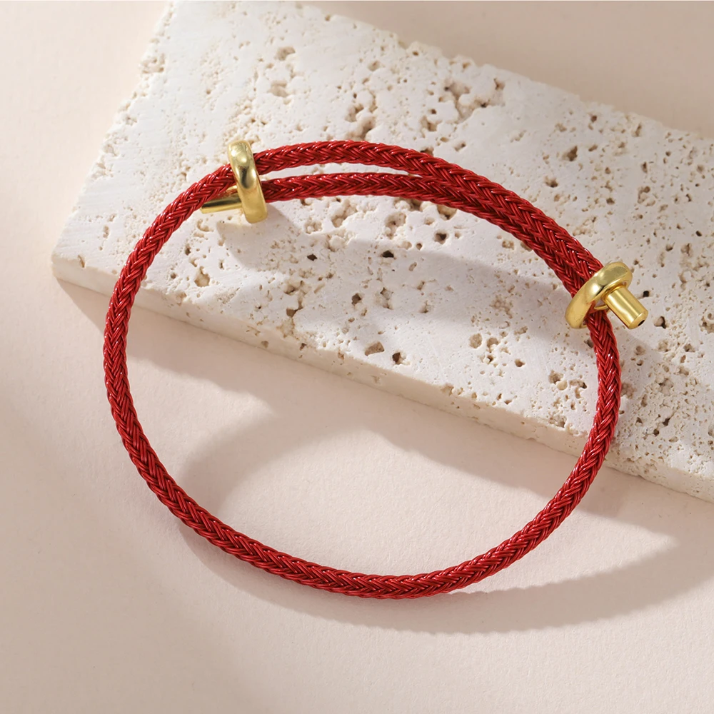 Dawapara Armband aus geflochtenem Seil, Edelstahlverschluss, verstellbares gewebtes Kordelarmband, minimalistisches Zubehör für die Schmuckherstellung – Detail 12