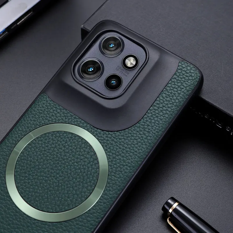 Magnetic PU Leather Lichee Pattern Anti-Slip Ultra Thin Case Cover