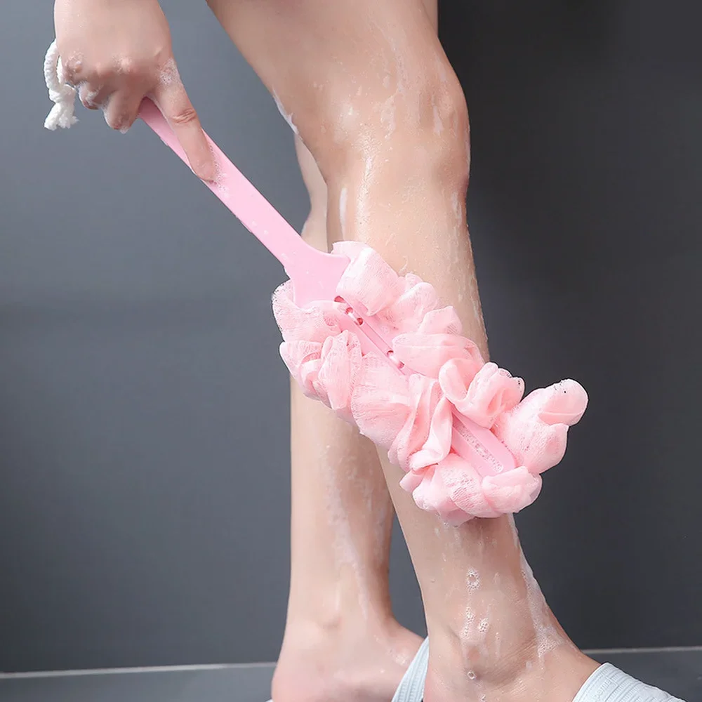 Long Handle Back Brush Body Scrubbers Shower Hanging Body Brush Sponges Soft Mesh Bath Shower Brushes Bath Accessories for Adult 2