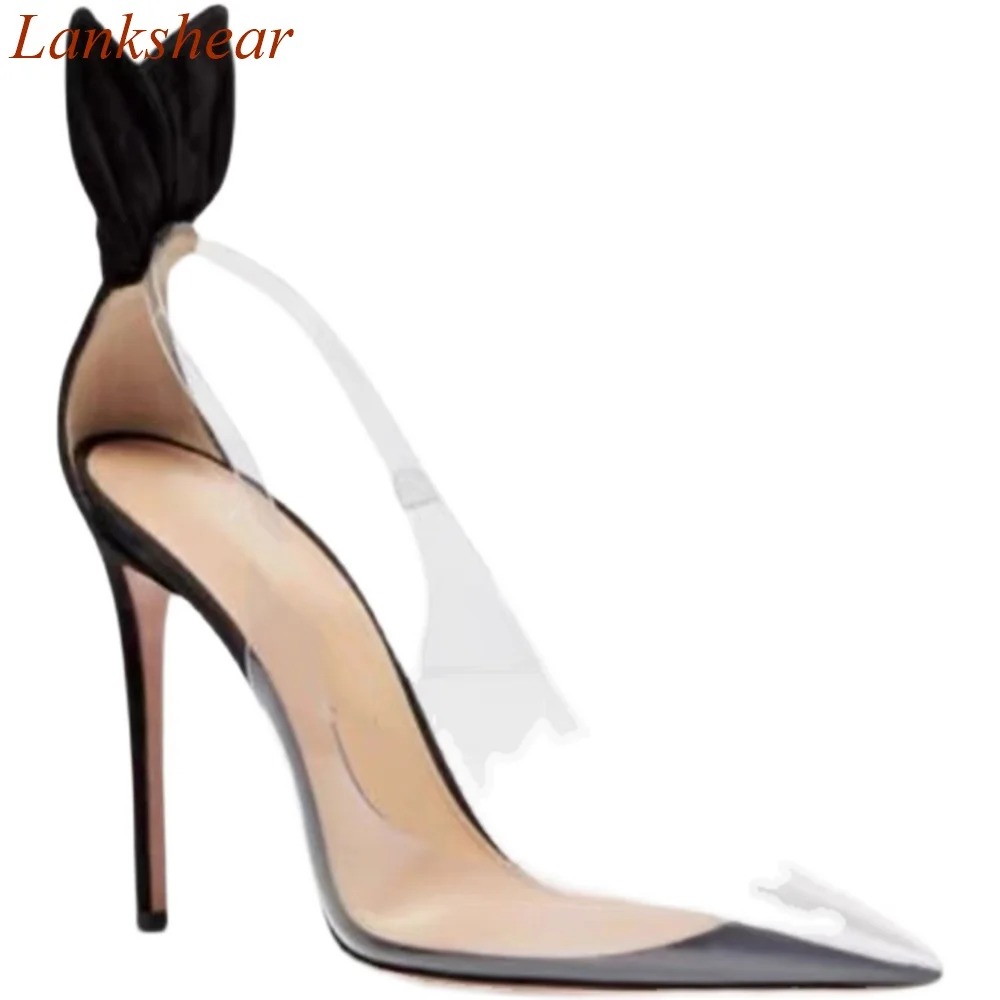 Pointed Toe Shallow Women Pumps Transparent Shallow Stiletto Heels Fashion Casual Sexy Party Solid Women Shoes 2024 New Arrivals