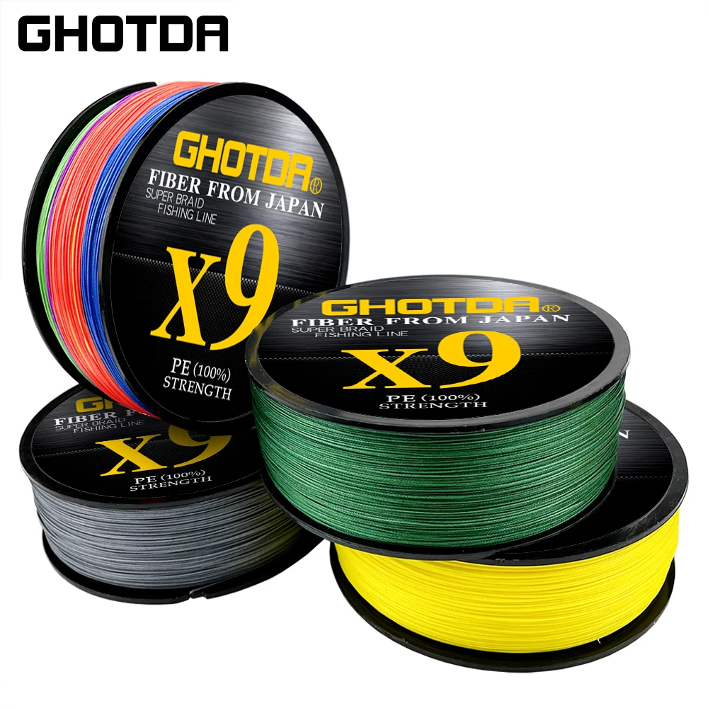 Ghotda Original Fishing Line 12X 9XMultifilament 100M Carp Fishing Japanese Braided Wire PE line Japan Fabric 13.2-132LB