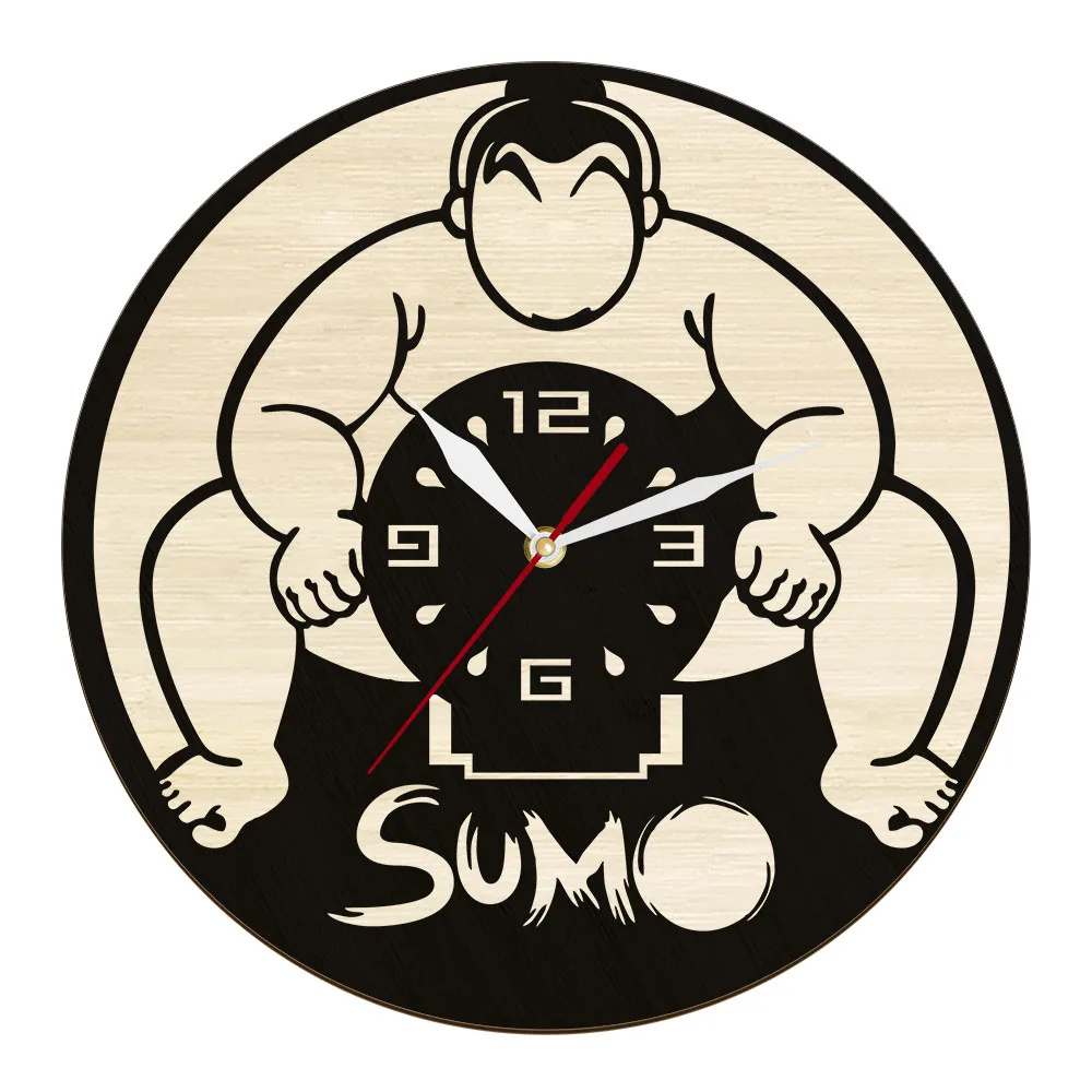 

Японские Настенные часы Sumo Warrior, домашний декор для файтинговой борьбы, бесшумные кварцевые круглые Настенные часы