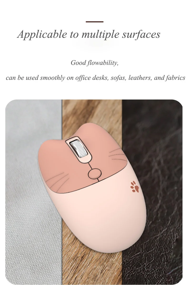 laptop mouse New Wireless Mouse 3 DPI Adjustable Optical Mause Silent Button Office Mouse Ergonomic USB Laptop Cute Mice Pink For Girl Gifts desktop mouse