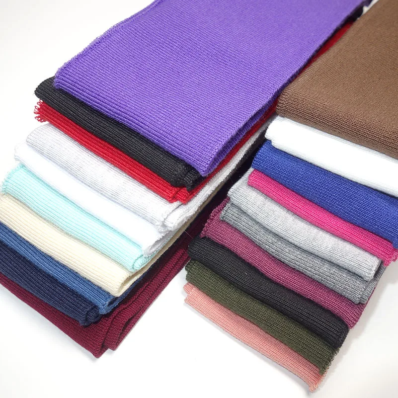 High Elastic Knitted Rib Polyester Yarn-dyed Knitted Threaded Hem for Cuffs Neckline Clothes DIY diy knitting kit