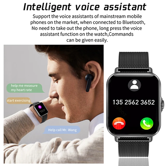 LIGE New Bluetooth Answer Call Smart Watch Men Full Touch Dial Call