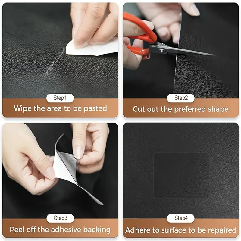 Leather Repair Tape Leather Repair Sticker Leather Patch Leather Repair Leather Repair Patch Leather Repair Material Self Adhesive Leather Sticker 200x138CM Self Adhesive Leather Sofa Repair Patch Car Seat Sofa Repairing Patches DIY Car Seat Bag Home Sheets RepairPatches
