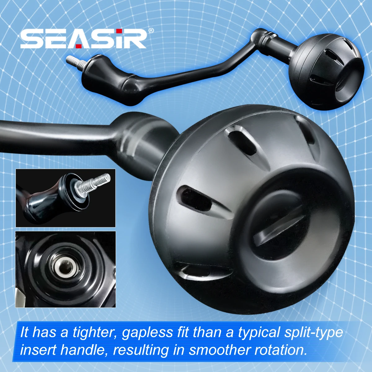 SEASIR Carrete de pesca spinning Worm Shaft bobinado ultra denso lanzamiento largo resistente al agua salada arandelas de carbono agua dulce agua salada - Imagen 5