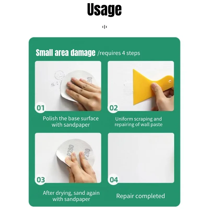 Wall Repair Agent Cream Waterproof Coating Sealant Agent Crack Mending Quick-Drying Mildewproof Patch White Wall Restore