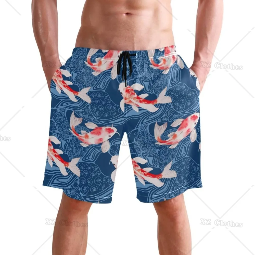 

Fish Sloth Monkey Animals Stylish Men's Swim Trunks Quick Dry Beachwear Running Swim Board Shorts Bathing Suits Mesh Lining