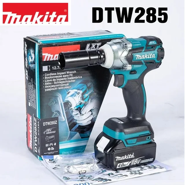 Makita DTW285 320N.M Impact Elektrische Sleutel Borstelloze Sleutel Snoerloos Gereedschap Elektrisch Gereedschap Oplaadbaar Voor Makita 18V Batterij