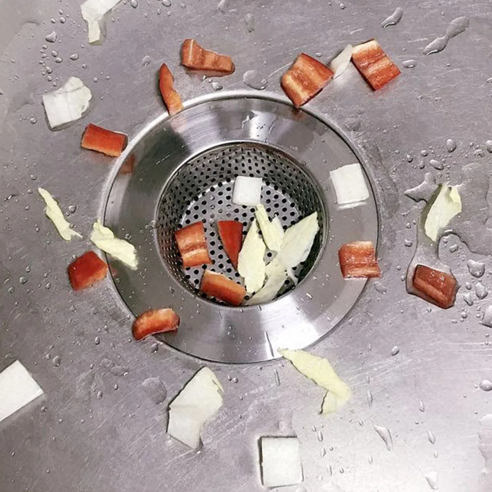 Sink Filter Sink Strainer Shower Drain Catcher Hair Drain Catcher Hair Drain Filter Floor Drain Hair Filter Floor Drain Hair Catcher Drain Hair Catcher Floor Drain Cover Silicone Floor Drain Cover Floor Drain Filter Stainless steel Kitchen Water Sink Filter Sink Mesh Strainer Kitchen Tool Bathroom Floor Drain Cover Shower Hair Catche Stopper