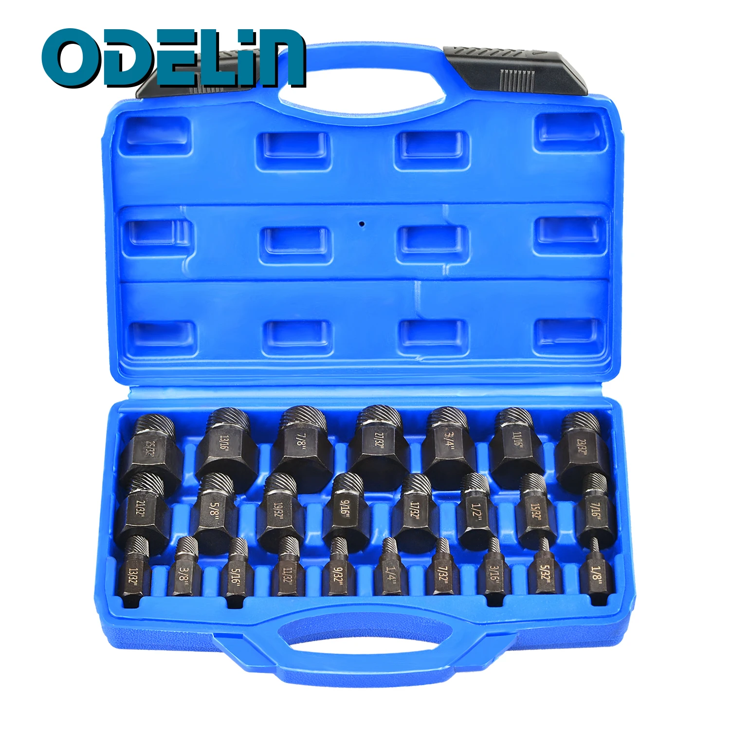 

25pc Multi Spline Screw Extractor Set For Allen, T-Star, Spline screws