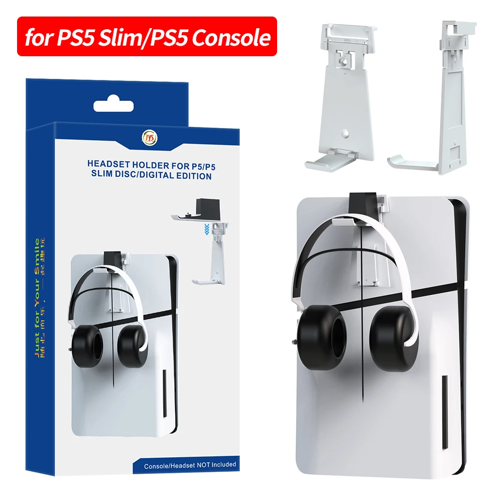 벽 마운트 컨트롤러 후크, PS5 슬림/PS5 콘솔 헤드셋 스토리지 거치대 헤드폰 행어, 플레이스테이션 5 슬림/플레이스테이션 5