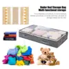 Foldable Under Bed Storage Bag Clothes Storage Bin with Clear Window & Handles Quilt Storage Container Multifunction for Bedroom 1