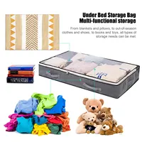 Foldable Under Bed Storage Bag Clothes Storage Bin with Clear Window & Handles Quilt Storage Container Multifunction for Bedroom 1
